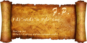 Füstös Péter névjegykártya