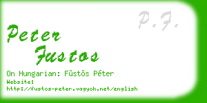 peter fustos business card